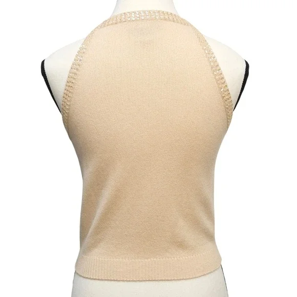 Laundry Shelli Segal Silk Cashmere Sequin Trim Sweater Set Tank Cardigan S V - Picture 2 of 16